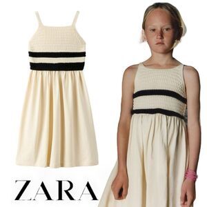 ZARA Kids | Ecru | CONTRASTING CROCHET DRESS